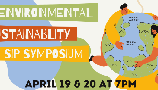 Colorful banner announcing the 2023 Environmental Sustainability Symposium